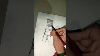 How to draw Dj Marshmallow ll easy marshmallow drawing for beginners ll shorts art youtubeshorts [upl. by Clementius]