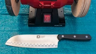 Easy way to Sharpen a knife within a minute bench grinder hack required [upl. by Aileen]