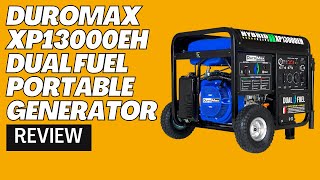 DUROMAX XP13000EH Dual Fuel Portable Generator Review [upl. by Oballa]