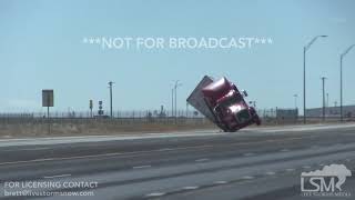 31319 Two Semi Trucks Blown Over On Video Amarillo TX mp4 [upl. by Ahsiekrats]