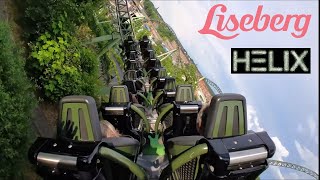 Helix POV Back Row  Launched Coaster a Liseberg 🇸🇪 [upl. by Asilim933]