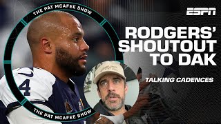 Aaron Rodgers spills WISDOM on Dak Prescotts Here We Go call amp more cadences 🧠  Pat McAfee Show [upl. by Marijane992]