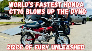 Honda Trail CT70 212cc Dyno run with ABF Moto mobile motorcycle dyno [upl. by Laidlaw]