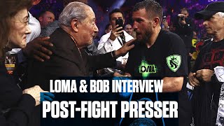 Bob Arum Praises Vasiliy Lomachenko In PostFight Presser [upl. by Ytte]