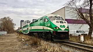 Barrie Line GO Train at Wallace Avenue 2 Camera View [upl. by Annatnas]