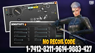 New Update 34⚡️ Best Sensitivity Code  Control Settings BgmiPubg Mobile  Sensi For AndroidIOS [upl. by Dusty62]