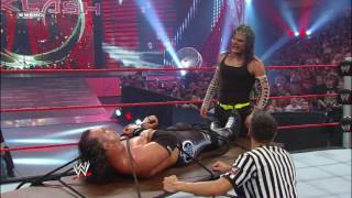 Jeff Hardy ties Matt Hardy to a table for a leg drop Backlash 2009 [upl. by Hgielyk440]