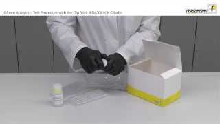 Gluten Analysis Test Procedure with the Dip Stick RIDA QUICK Gliadin  Video 4 [upl. by Siraved139]