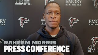 Raheem Morris speaks on matchup against Broncos and the upcoming bye week  Press Conference [upl. by Elaina]