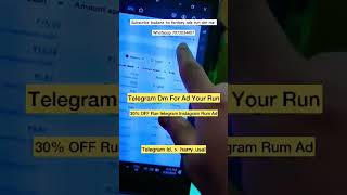 Ads Run Telegram YouTube Instagram DM Me dream11prediction ads adsrun [upl. by Nariko]