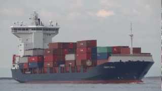 船コンテナ船 ASIATIC WAVE Container ship Arriving OSAKA Port 大阪港入港 [upl. by Neyuq]