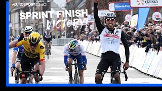 quotBig Effort Therequot  Tense Sprint Finish At GP De Denain Results In Victory For Molano  Eurosport [upl. by Niledam]