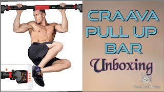 CRAAVA Pull Up Bar Doorway for Home Workout No Screws Chin Up Bar with Locking Mechanism Unboxing [upl. by Sirron]