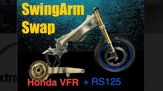 SingleSided Swingarm Swap Aprilia 450 custom Racebike Build [upl. by Mallorie]