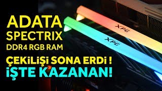 Adata Spectrix DDR4 RGB Bellek Çekilişi SONUÇLANDI [upl. by Lorain]