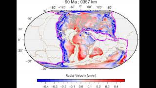 Modelled global upper mantle upwellings and downwellings at 350km depth [upl. by Lourdes992]