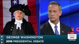 quotGeorge Washingtonquot at the 2016 Presidential Debate October 13th 2015 [upl. by Agathy]