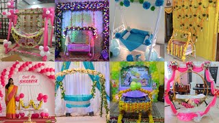 Top 40Cradle Decoration Ideas 2023  Namakaram Decoration Ideas Latest naming ceremony [upl. by Stockton]