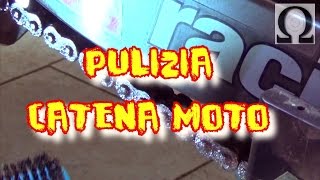 tutorial pulizia catena corona pignone moto metodo ElCaimandelPiave [upl. by Akieluz]