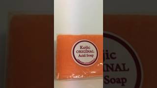 Kojie Kojic Original Acid San Soap Review Unboxing Skin Care [upl. by Atinyl]