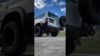 Rd28 gu patrol stock exhaust vs 3in with dump pipe and hotdog muffler gupatrol rd28 nissan turbo [upl. by Areikahs396]