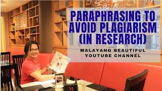 PARAPHRASING TO AVOID PLAGIARISM IN RESEARCH [upl. by Teerell]