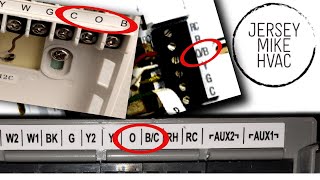 Heat Pump Thermostat O B and C Terminal Variations Explained [upl. by Prud140]