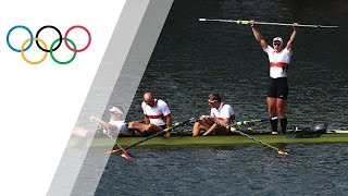 Defending champions win Mens Quadruple Sculls gold [upl. by Shore535]