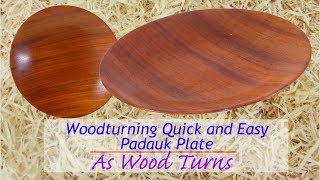 Woodturning Quick and Easy Padauk Plate [upl. by Ennairrac]