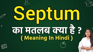 Septum meaning in hindi  Septum ka matlab kya hota hai  Word meaning [upl. by Eintruok]