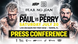 JAKE PAUL VS MIKE PERRY PRESS CONFERENCE LIVESTREAM [upl. by Airehs]