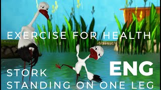 Education for Preschool Children Exercising with a stork [upl. by Seadon41]