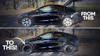 How To Install Tesla Model Y Hubcaps For Gemini 19quot Wheels Matte Black Wheel Covers [upl. by Giles]