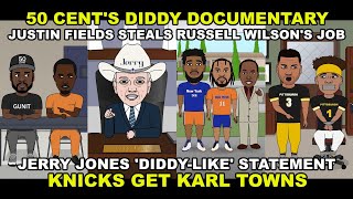 Comedy Sports Mash  KAT to the Knicks 50 Cents Diddy doc to Netflix Jerry Jones controversy [upl. by Drol]