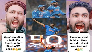 India Defeated New Zealand And Reached Into Final  Shami 7 Wickets  King Kohli 50 Odi Century [upl. by Atinuhs]