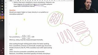 Polymer crystallinity [upl. by Ford]