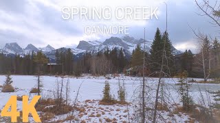 Spring Creek  Canmore Alberta  Winter Walk [upl. by Royall]