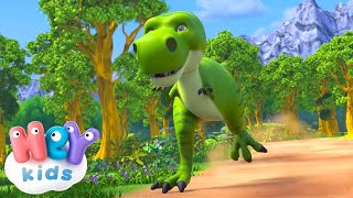 Here comes the dinosaurs 🦖  Dinosaur Song for Kids  HeyKids Nursery Rhymes [upl. by Airretal]