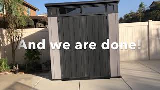 Costco Keter 7x7 Artisan DuoTechco Shed Building our shed in timelapse Build with us [upl. by Selin990]