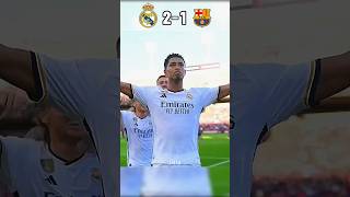 Real Madrid vs Barcelona 🤯🔥 Bellingham brace La Liga 2023 shorts football youtube [upl. by Hesther]