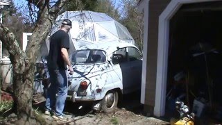 extracting a saab 96 that sat outside for 30 years [upl. by Enirak]