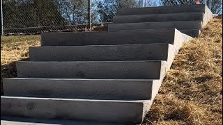 Can A Concrete Walkway Really Be That Difficult  Framing and Pouring a Concrete Staircase [upl. by Carny580]