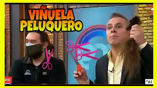 Viñuela le corta el pelo a camarógrafo y luego se hace la víctima  mucho gusto [upl. by Haiacim562]