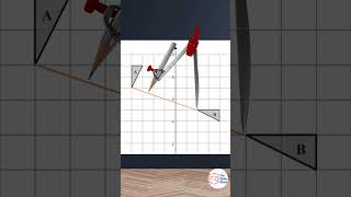 Quick and easy way to find the Centre of rotation shorts igcsemaths [upl. by Ahserak351]