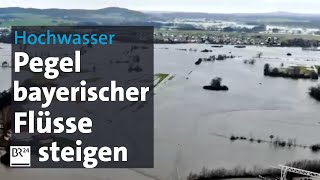 Hochwasser Pegel bayerischer Flüsse steigen  BR24 [upl. by Grove]