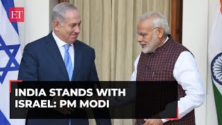 India stands with Israel PM Modi condemns terrorist attacks in Jewish nation [upl. by Vasya595]