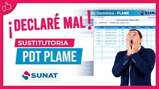 Declaración SustitutoriaRectificatoria del PDT PLAME 2022 Sunat Corregir declaracion mensual sunat [upl. by Yentiw]