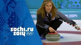 Curling  Womens Round Robin  Canada v Denmark  Sochi 2014 Winter Olympics [upl. by Hoffert11]