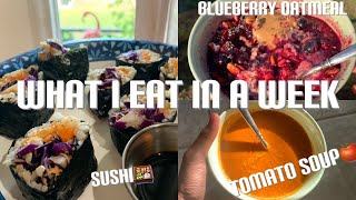 What I eat in a week realistic  vegan vegetarian [upl. by Ahsienroc]