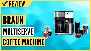 Braun MultiServe Coffee Machine 7 Programmable Brew Sizes Review [upl. by Assennev711]